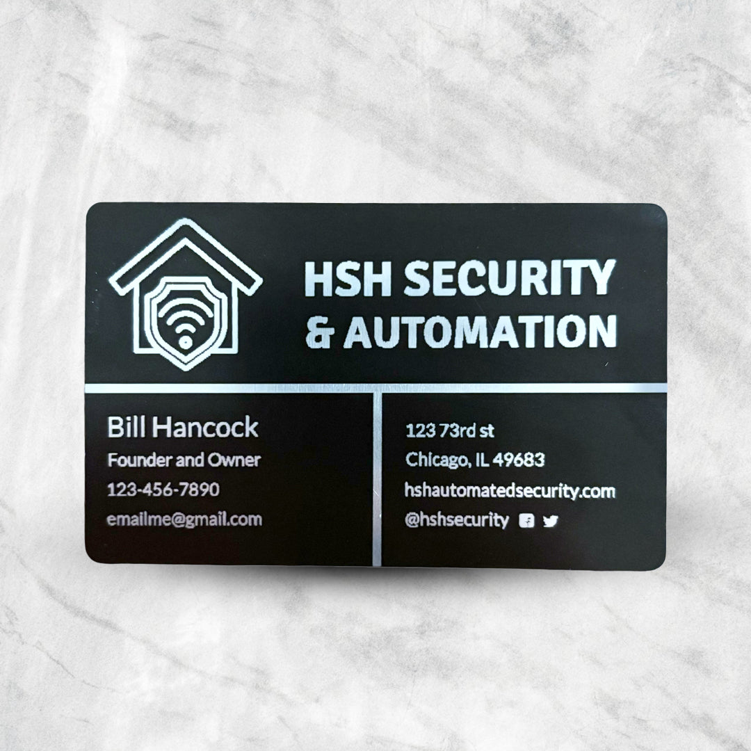 Metal Business Card -  Laser Engraved