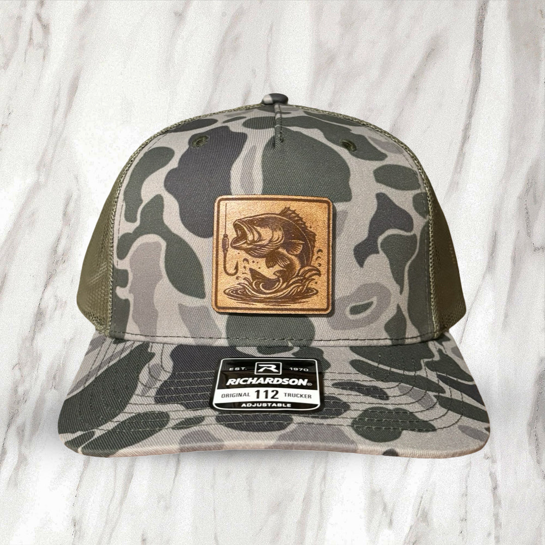 Leather Patch Hat - Deer Hunter - Trucker Hat - Richardson 112 (Wholesale)