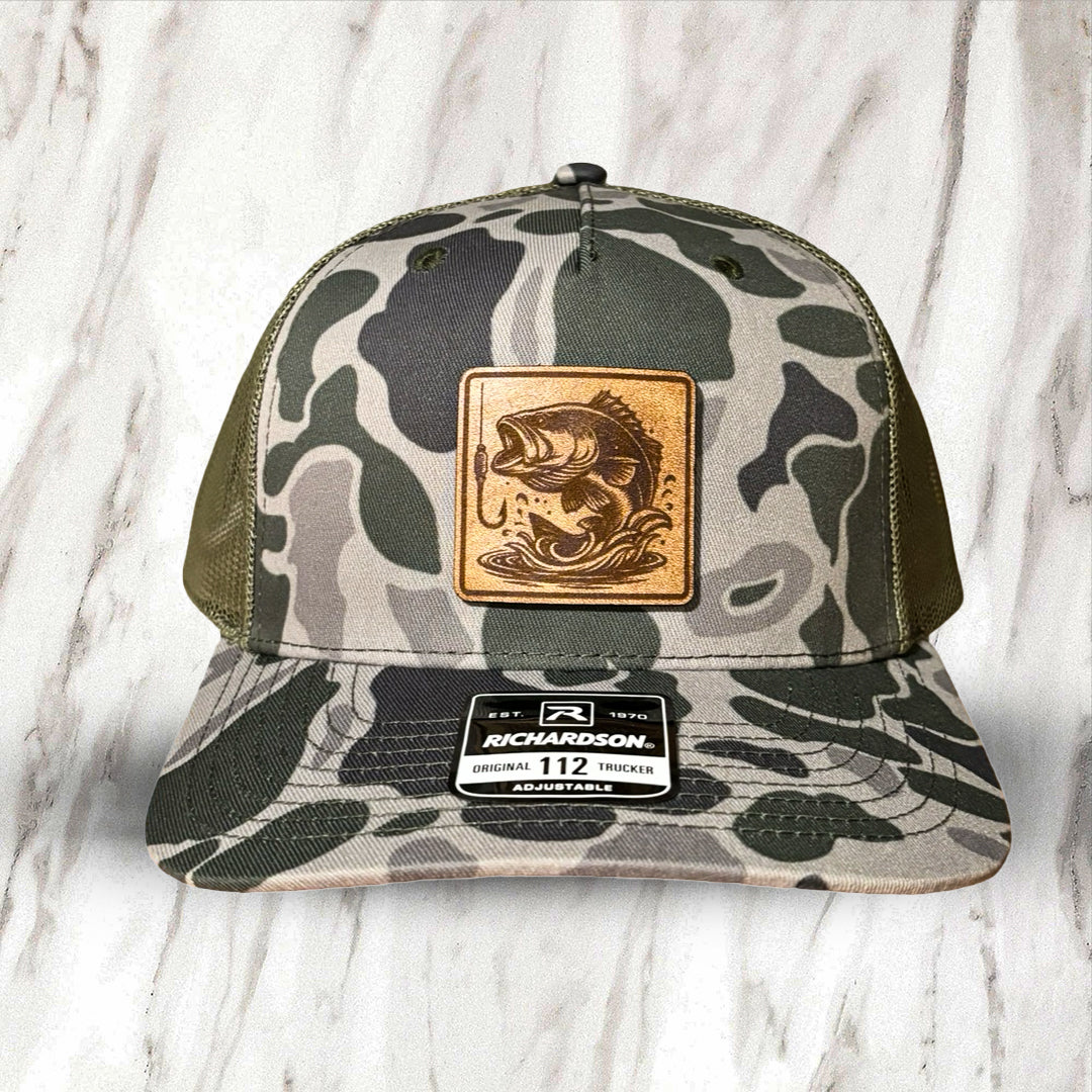 Leather Patch Hat - Deer Hunter - Trucker Hat - Richardson 112 (Wholesale)