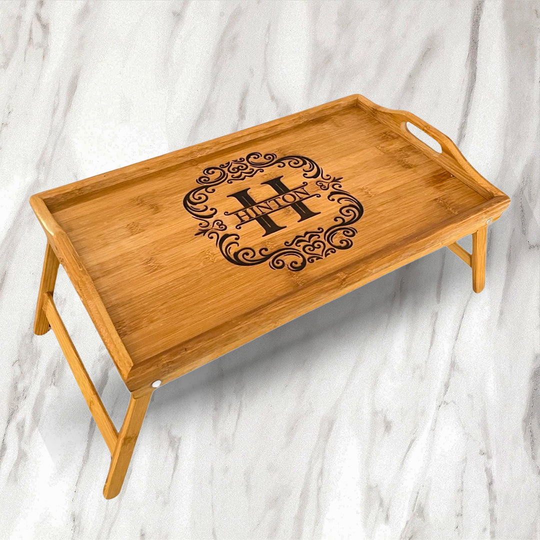 Personalized Serving Tray w/ Foldable Legs
