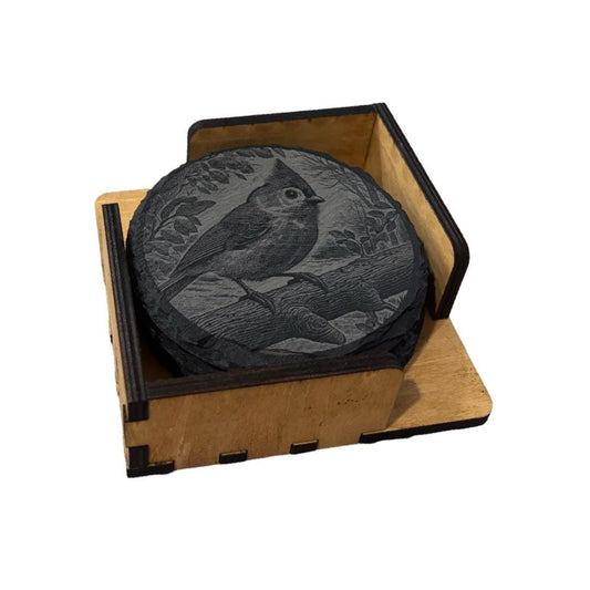 Bird Slate Coaster Set, Gift for Bird Lovers, Bird Watcher Gift, Bird Art, Home Kitchen Decor, Bar Decoration, Housewarming Gift, Cardinal