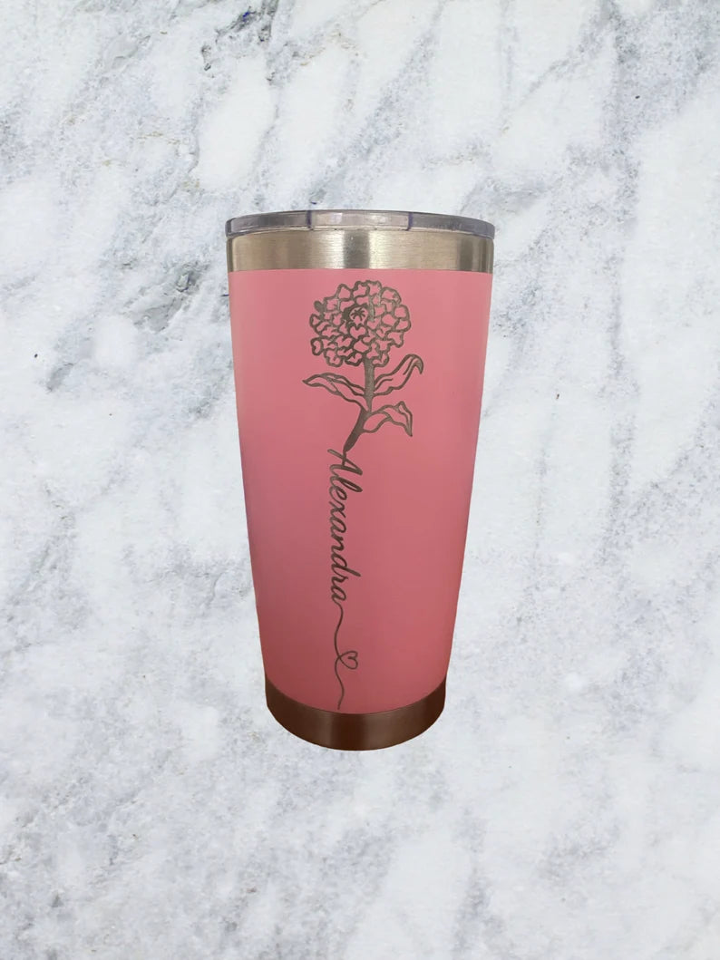20oz Tumbler - Birth Flower (wholesale)