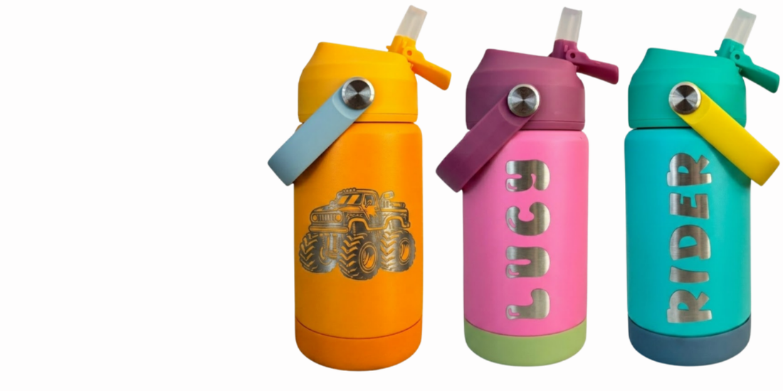 Why Laser-Engraved Kids’ Water Bottles Are Better Than Vinyl Stickers