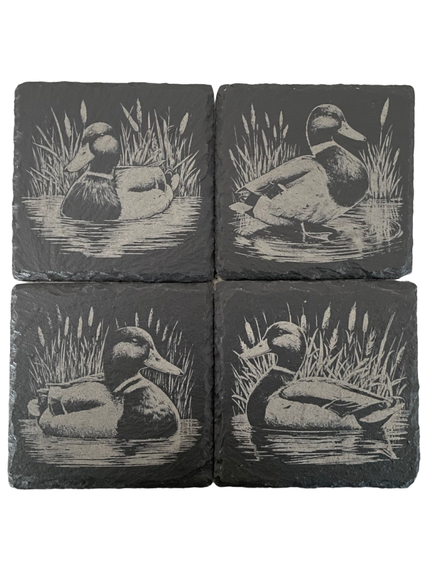 Slate Coasters - Set of 4 - Duck Collection