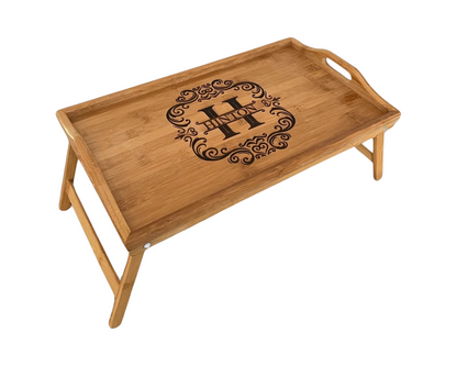 Personalized Serving Tray w/ Foldable Legs