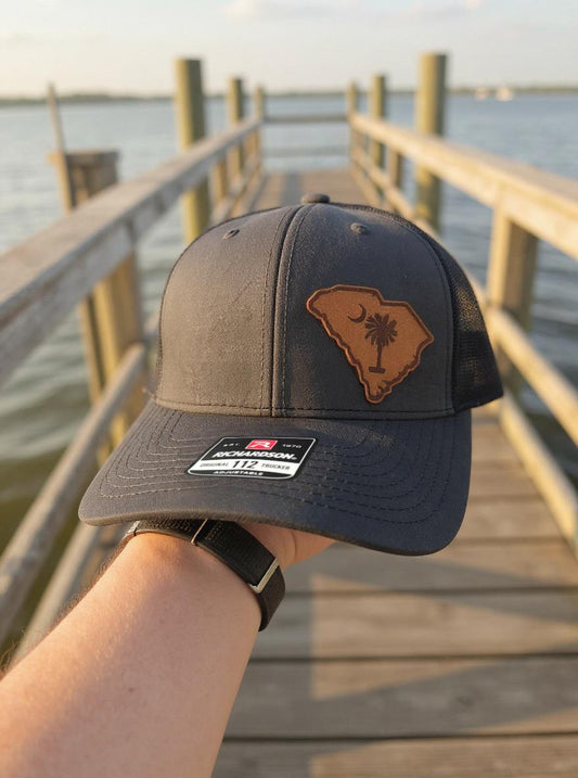 South Carolina Leather Patch Hat - State Hat - Trucker Hat - Richardson 112