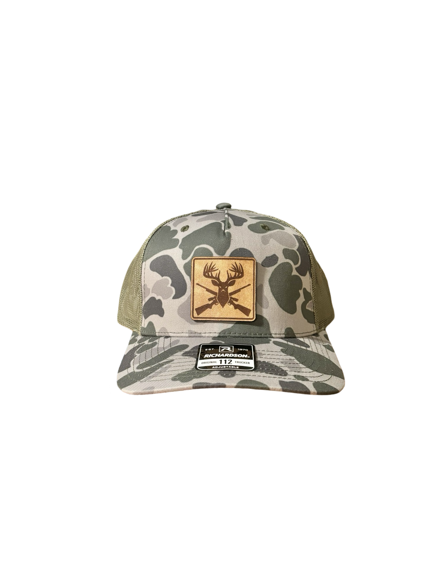 Leather Patch Hat - Deer Hunter - Trucker Hat - Richardson 112