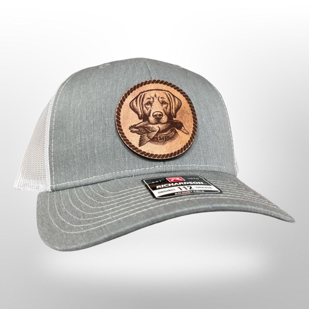 Leather Patch Hat - Duck Hunting - Trucker Hat - Richardson 112 - Outdoors Gift -