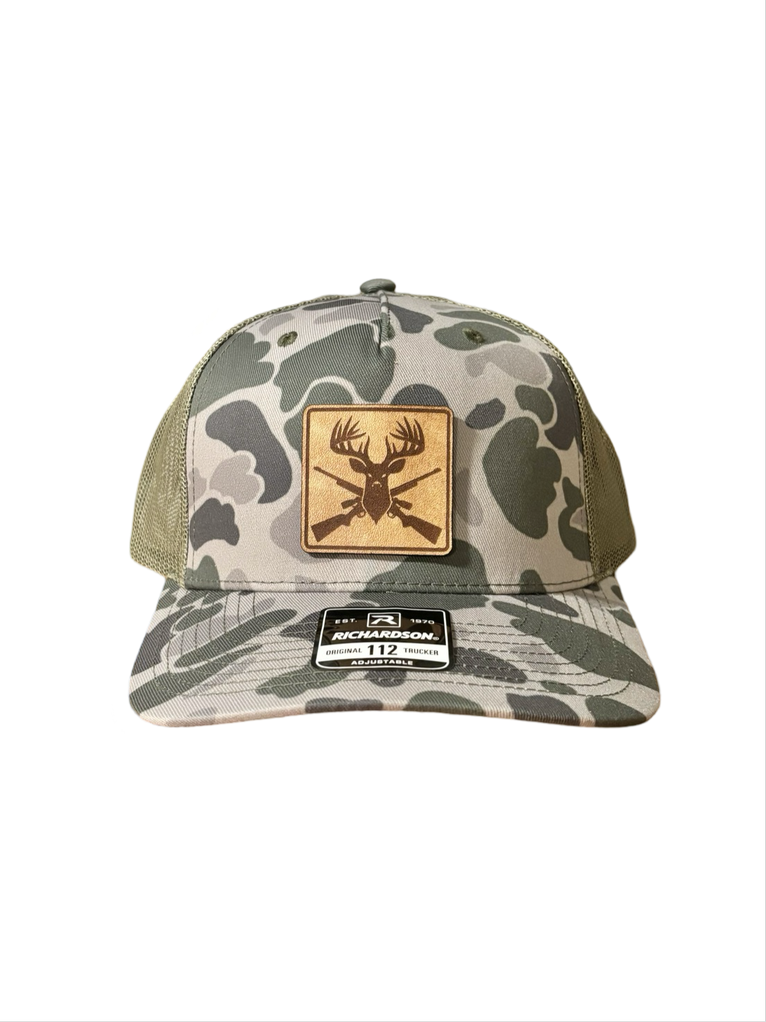 Leather Patch Hat - Deer Hunter - Trucker Hat - Richardson 112