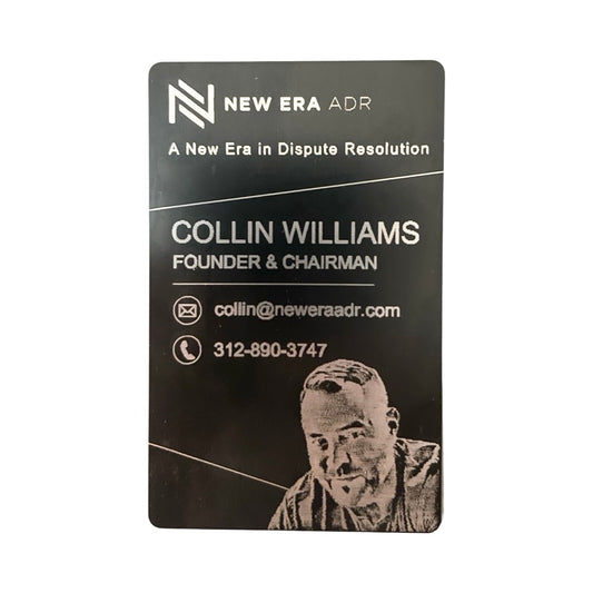 Metal Business Card - Laser Engraved - Headshot