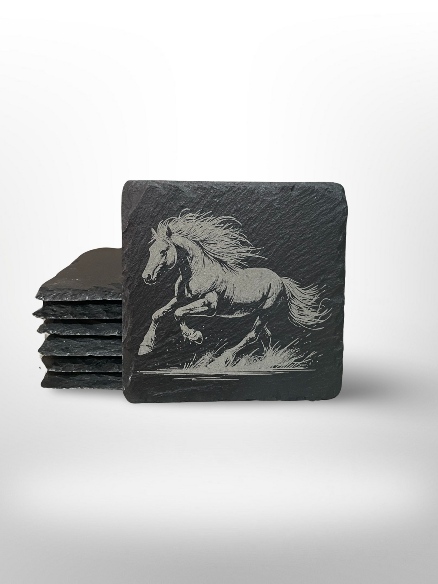 Slate Coasters - Set of 4 - Horse Collection