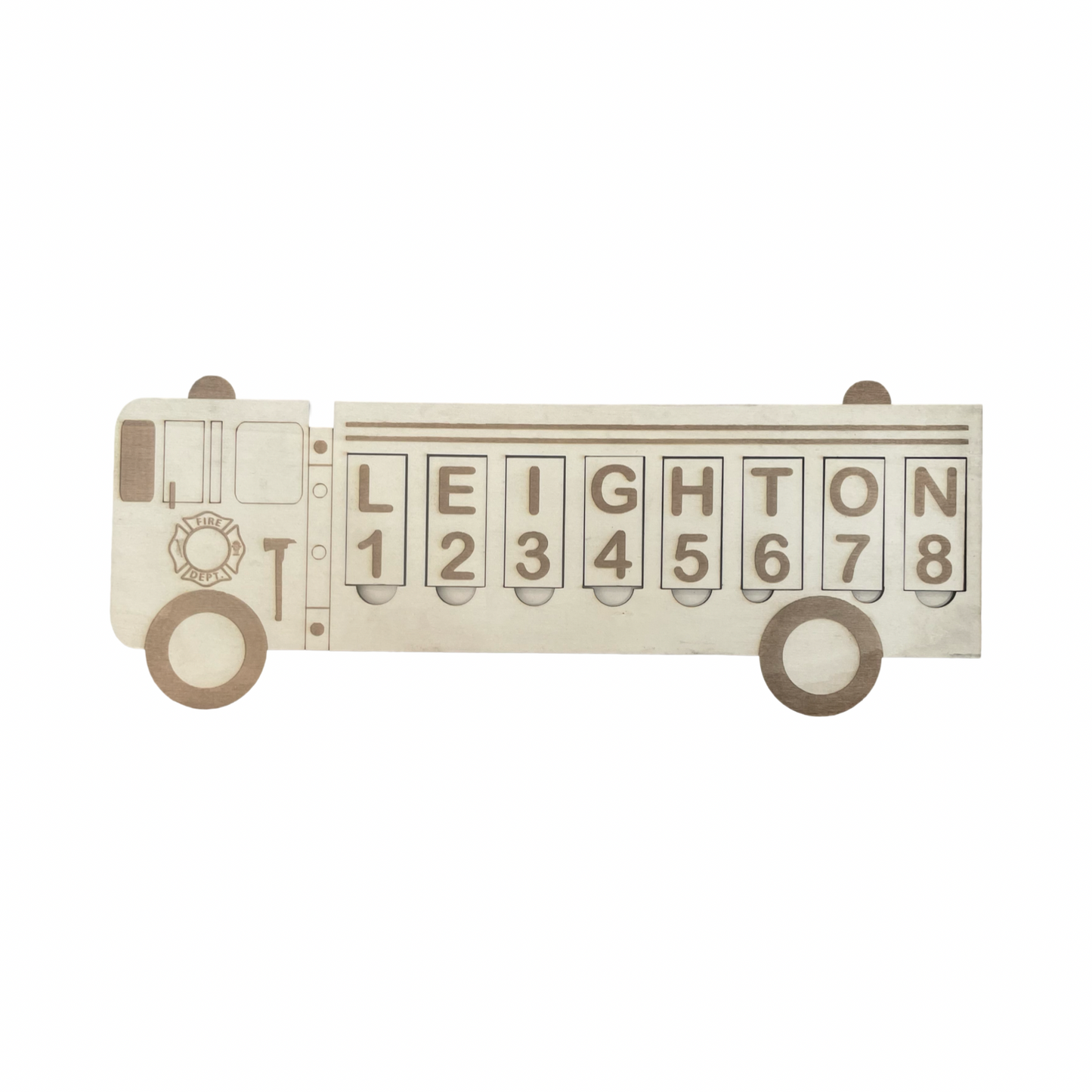 Personalized Fire Truck Puzzle for Kids to Learn their Name