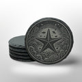 Ocean Animal Slate Coaster Set w/ Holder