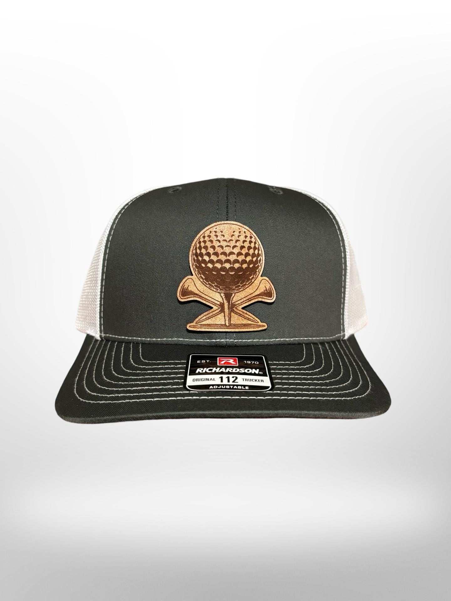 Golf & Tee Leather Patch Hat - Richardson 112 Trucker Hat