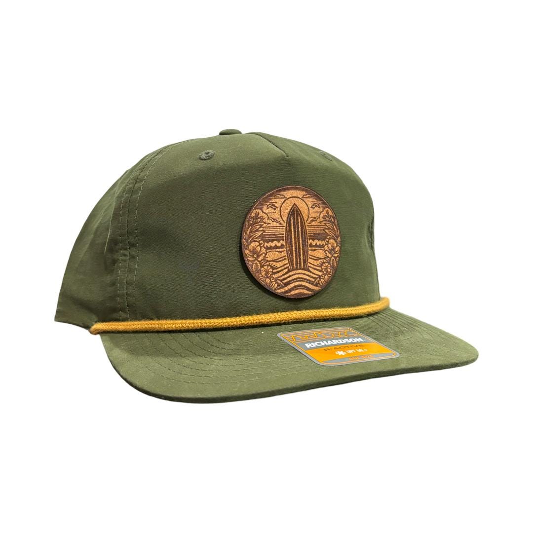 Surf Board Leather Patch Hat - Richardson Rope Hat