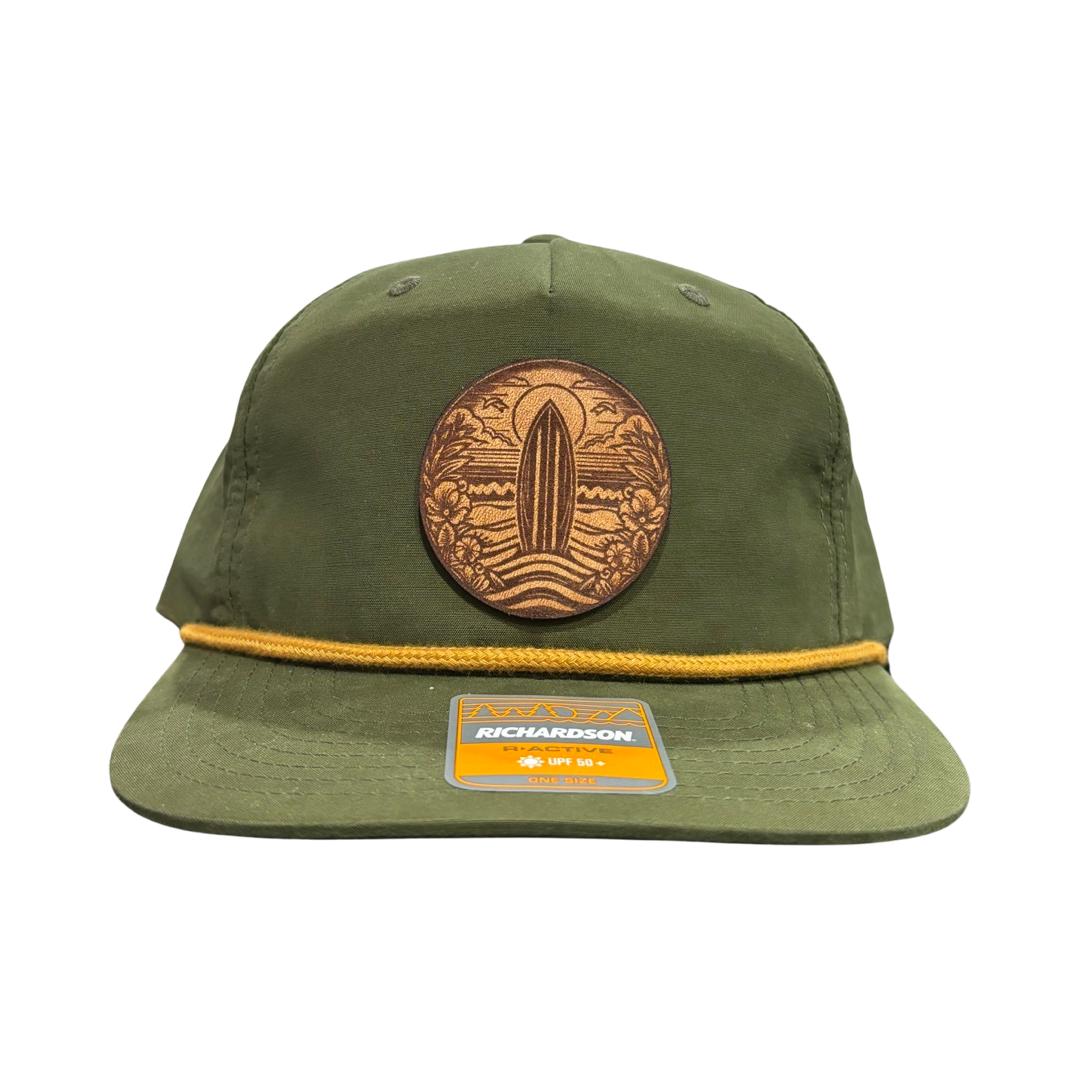 Surf Board Leather Patch Hat - Richardson Rope Hat