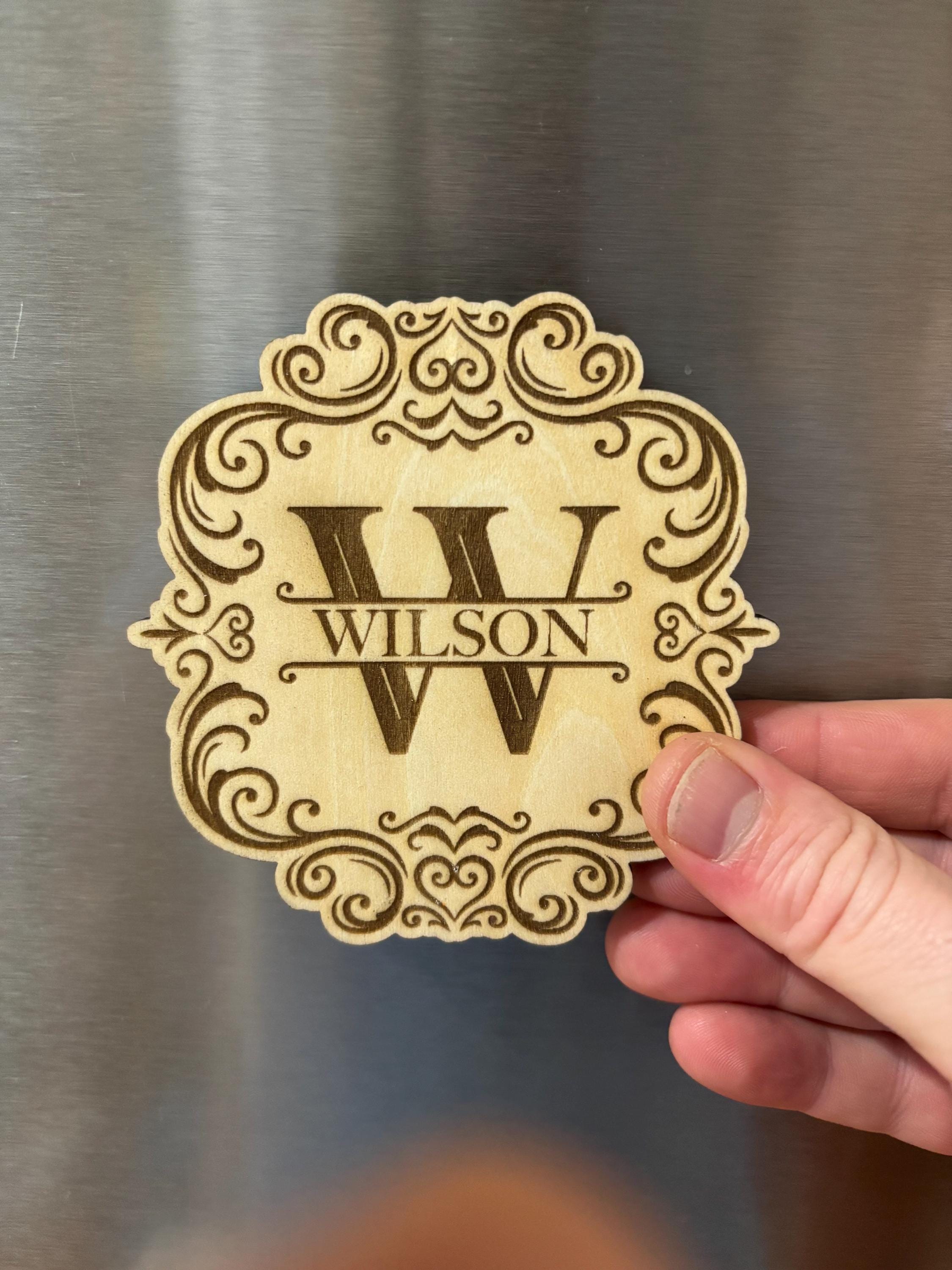 Personalized Laser Engraved Magnet – Bass Wood