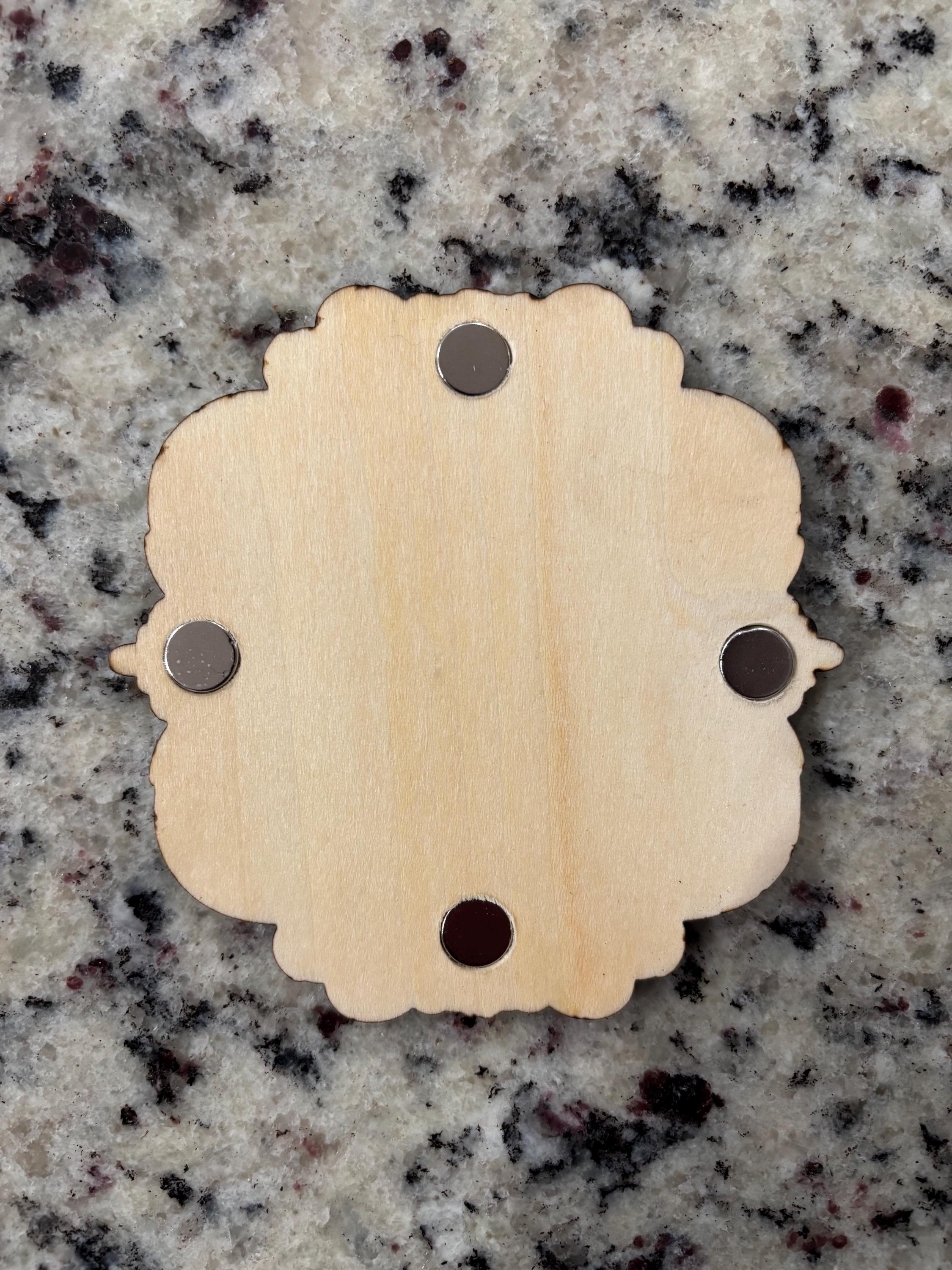 Personalized Laser Engraved Magnet – Bass Wood