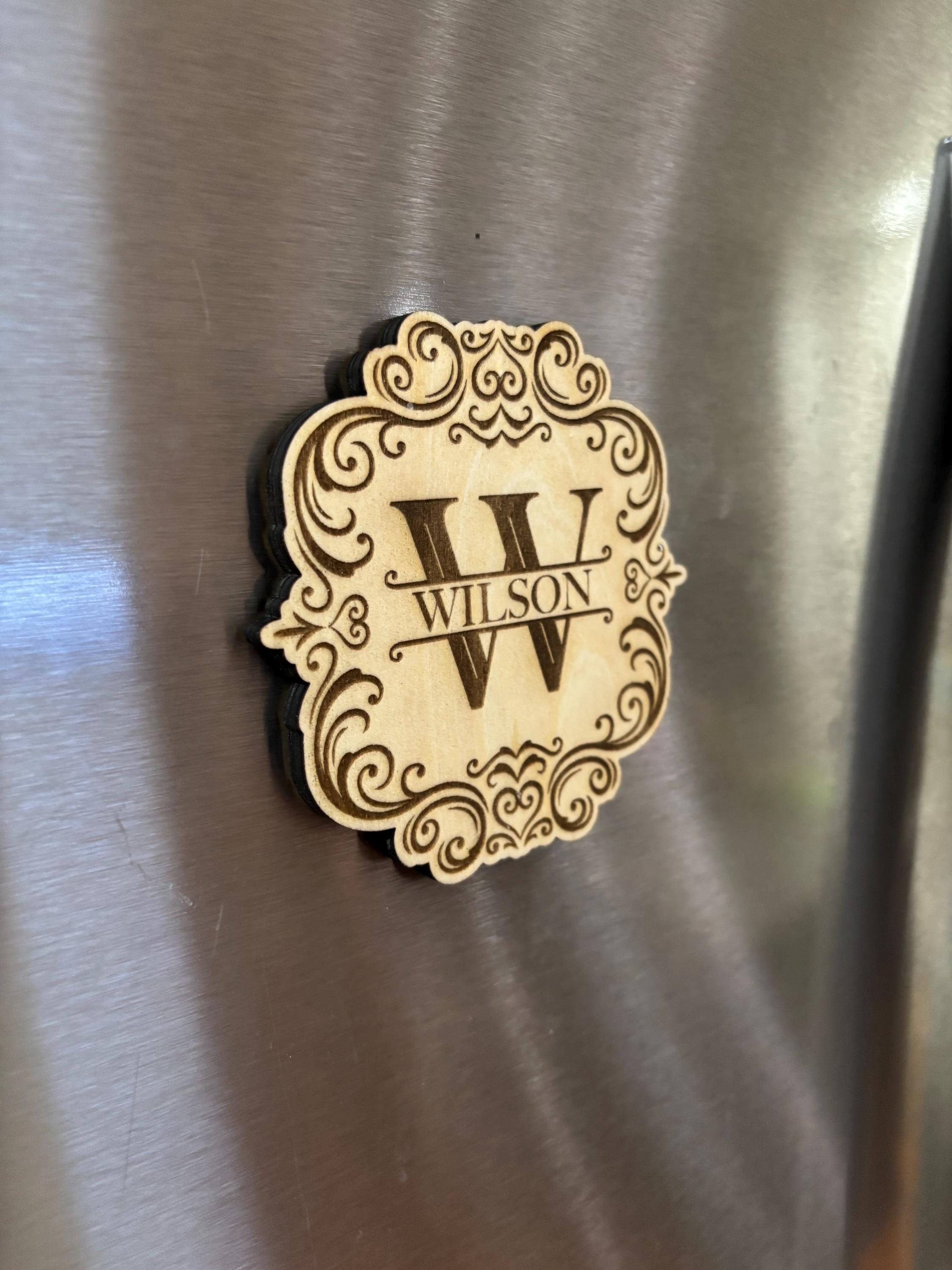 Personalized Laser Engraved Magnet – Bass Wood