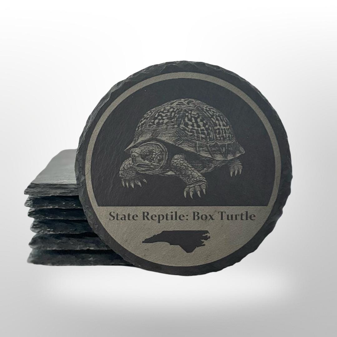 North Carolina State Symbols Coaster Set w/ Holder