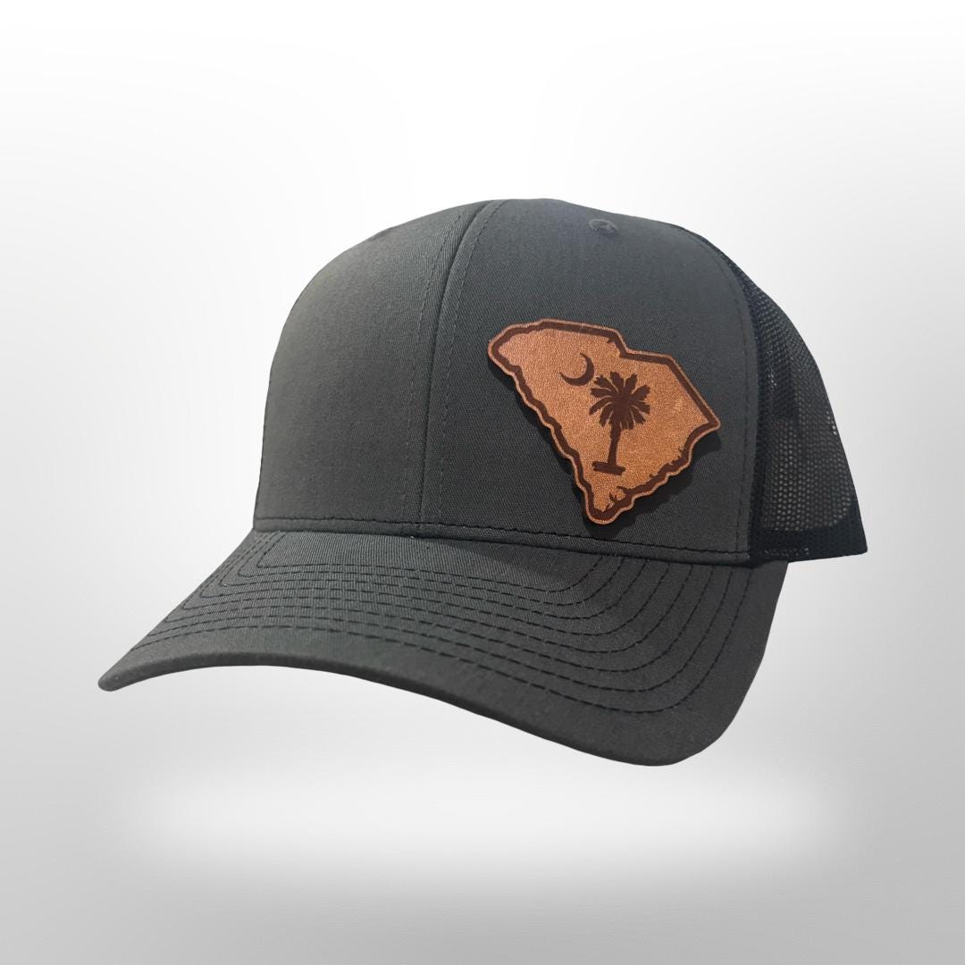 South Carolina Leather Patch Hat - Richardson 112 Trucker Hat