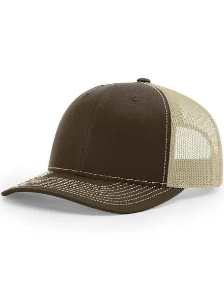 North Carolina Leather Patch Hat - Richardson 112 Trucker Hat