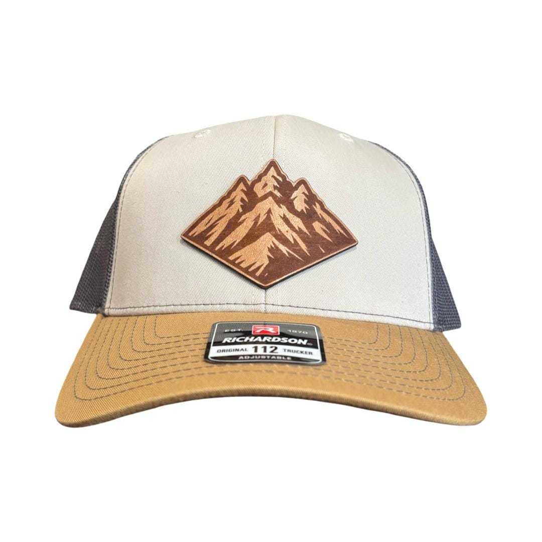 Mountain Peaks Leather Patch Hat – Richardson 112 Trucker Hat