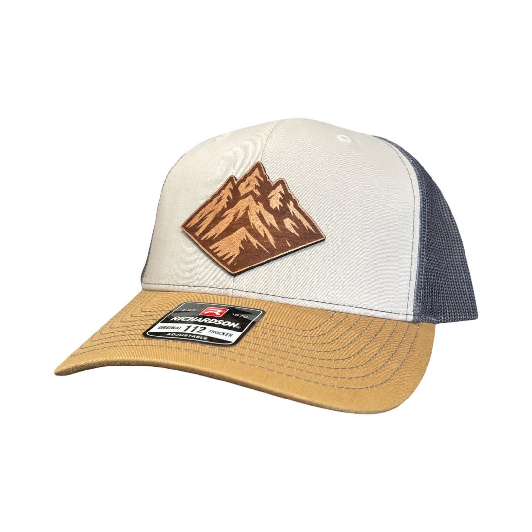 Mountain Peaks Leather Patch Hat – Richardson 112 Trucker Hat