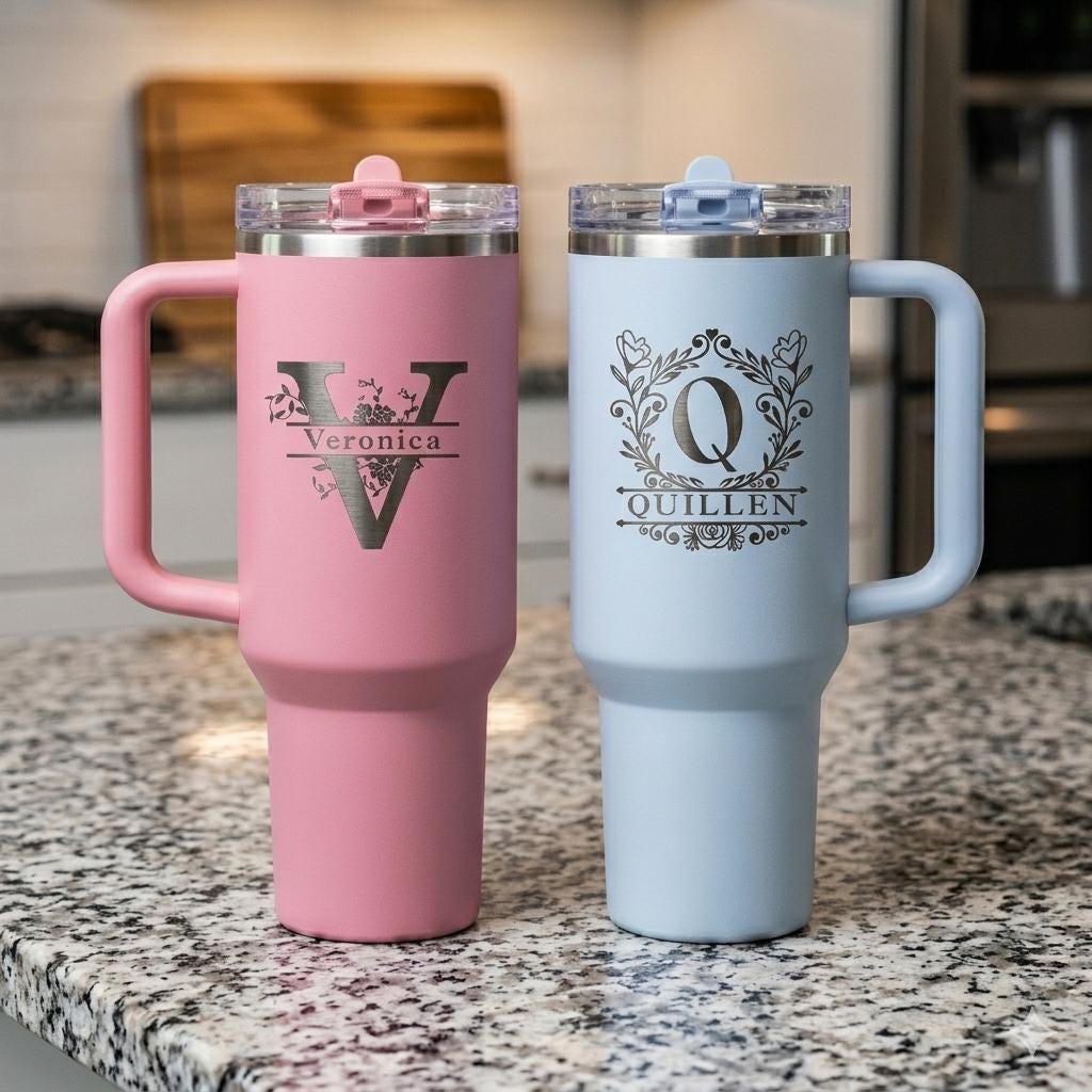 Personalized Stanley Cup Quencher - 40oz - Leak Proof Flip Top Straw